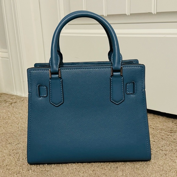 Cute Michael Kors blue patchwork medium tote handbag crossbody purse new - Picture 7 of 11